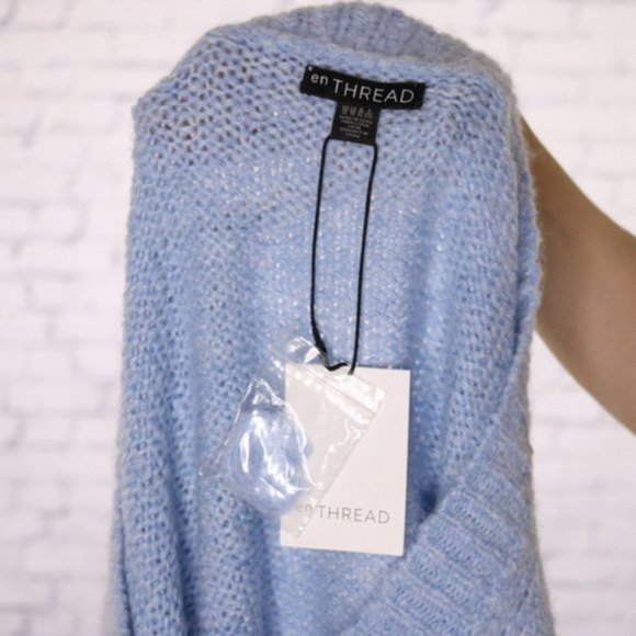 NWT Hudon's Bay wool blend baby blue sweater c2 - Picture 7 of 7